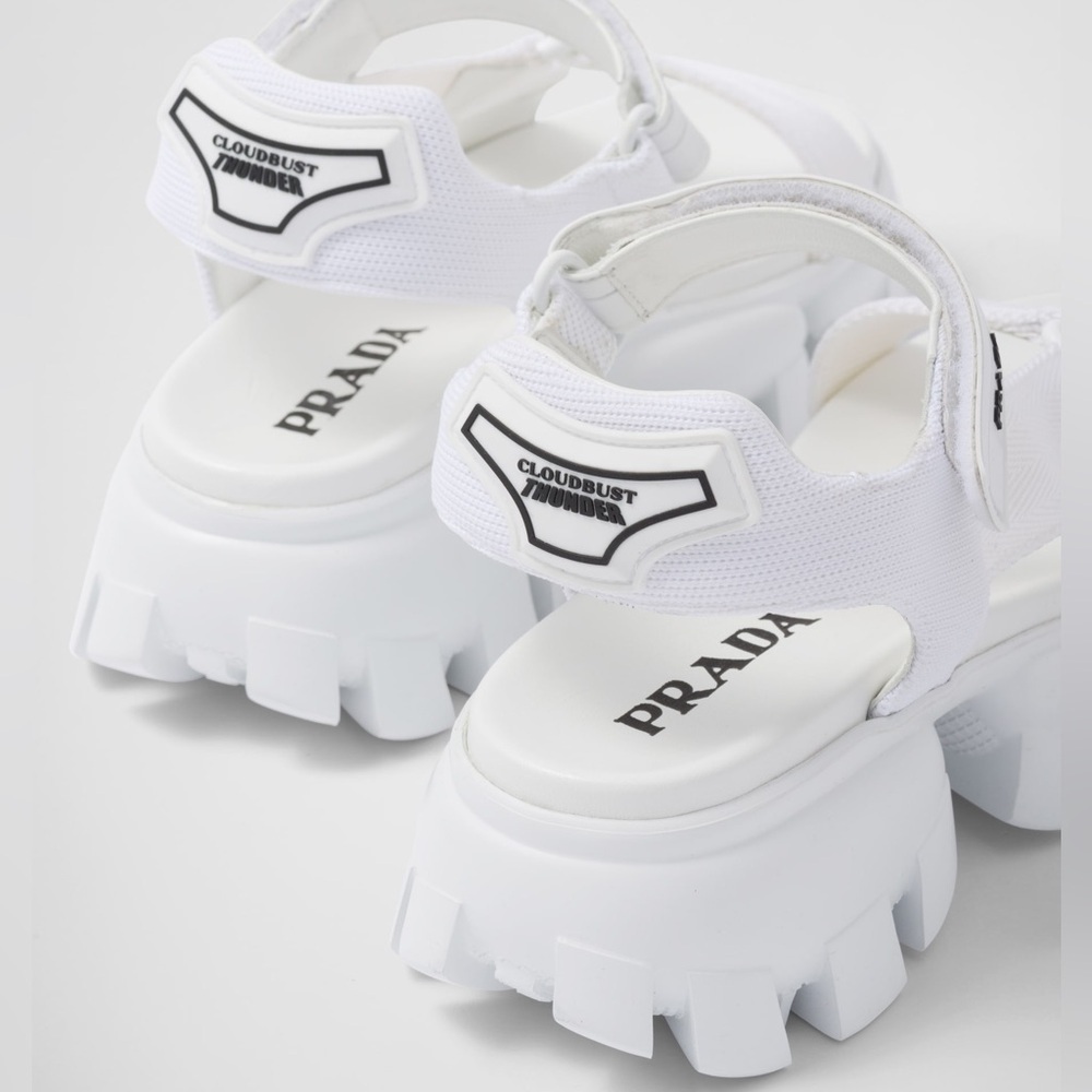 PRADA Authentic Sporty Woven Nylon Tape Sandals